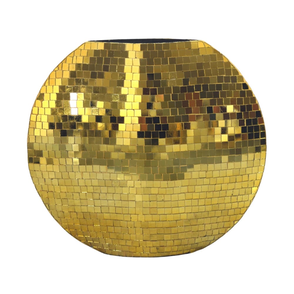 FineBuy Dekovase aus Metall, gold style modern - Metall