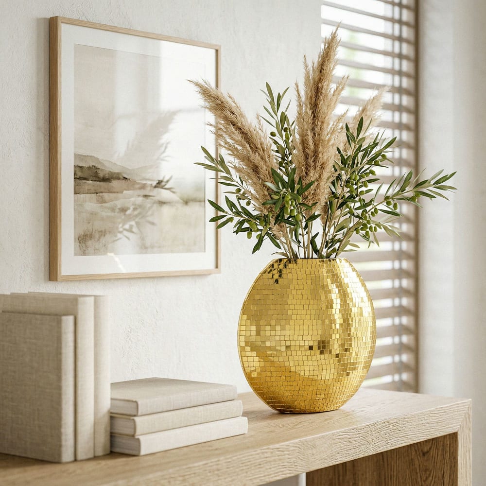 Dekovase aus Metall, gold - Maisons Du Monde