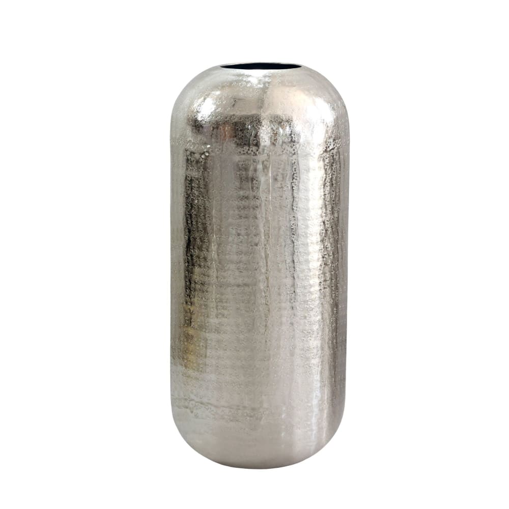 FineBuy Bodenvase aus Aluminium, 45 cm silber style modern - Aluminium