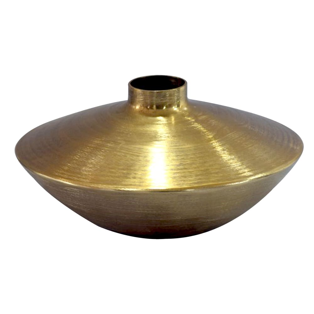 FineBuy Tischvase aus Aluminium, gold style modern - Aluminium