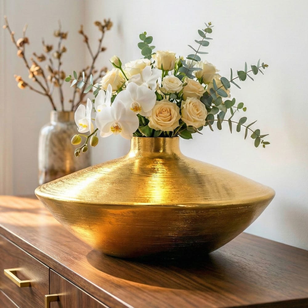 Tischvase aus Aluminium, gold - Maisons Du Monde