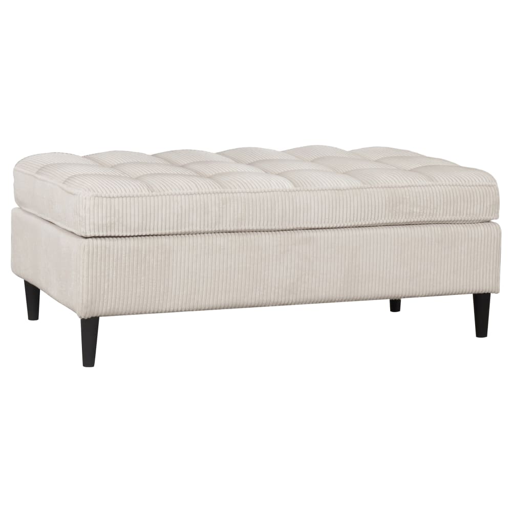 pouf en crème velours