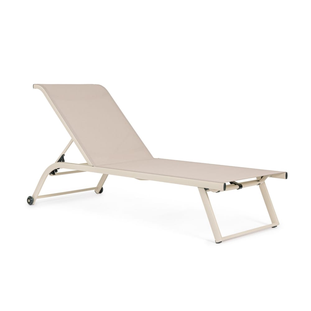 Lot de 2 chaises longues - beiges