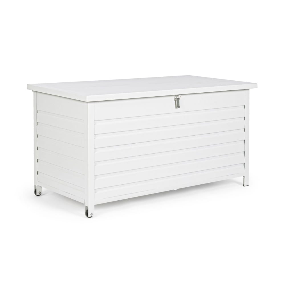 Coffre de jardin en aluminium - roulettes