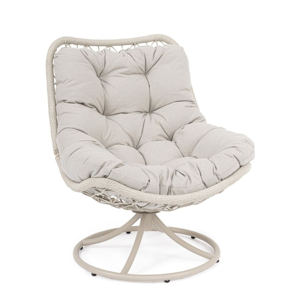 fauteuil pivotant de - beige clair