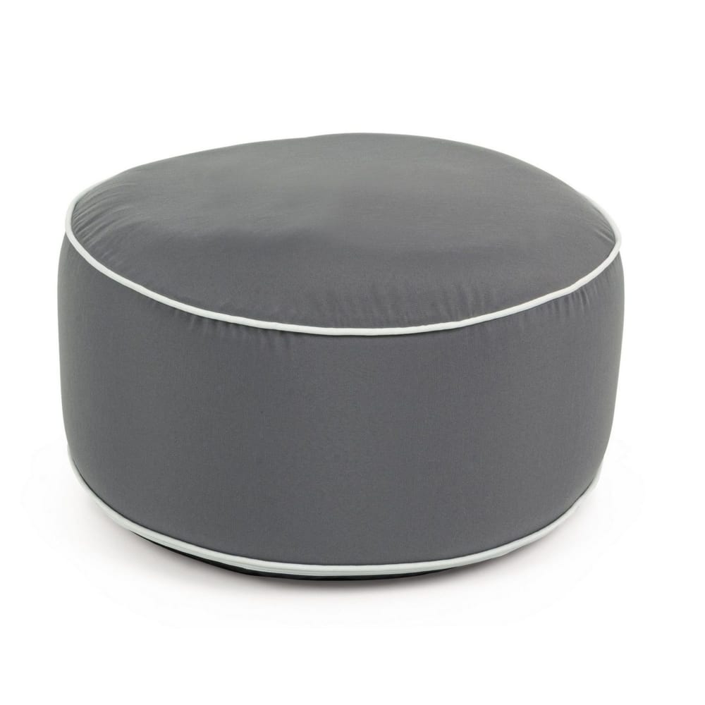 Pouf gonflable gris foncé