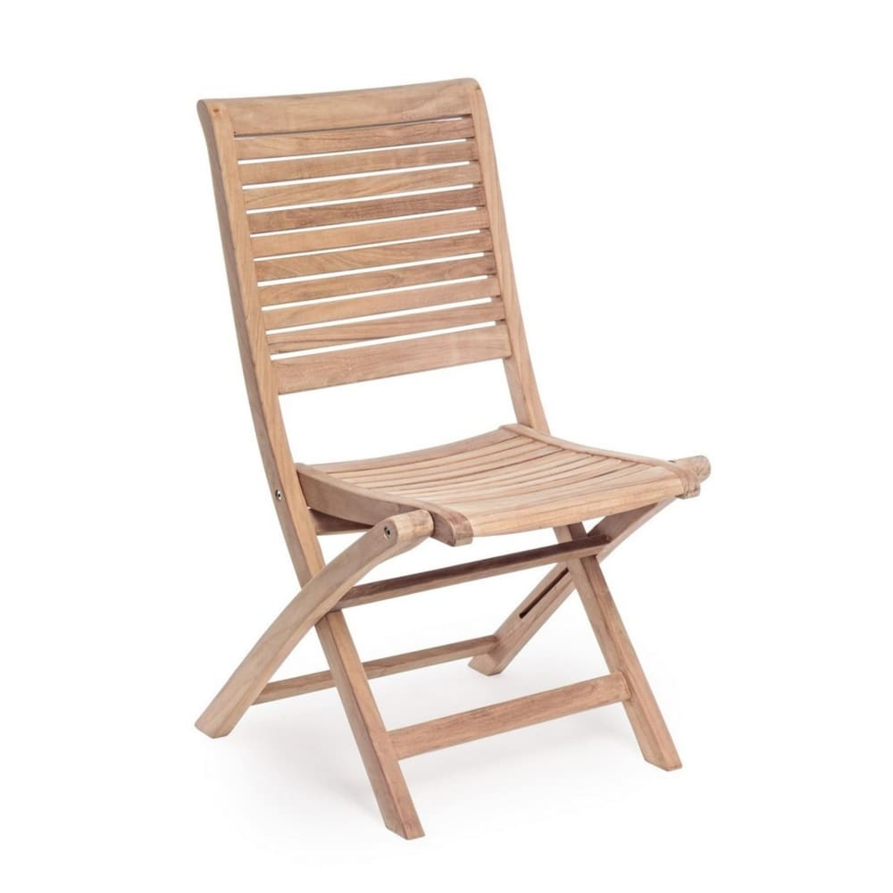 Lot de 4 chaises pliantes - teck