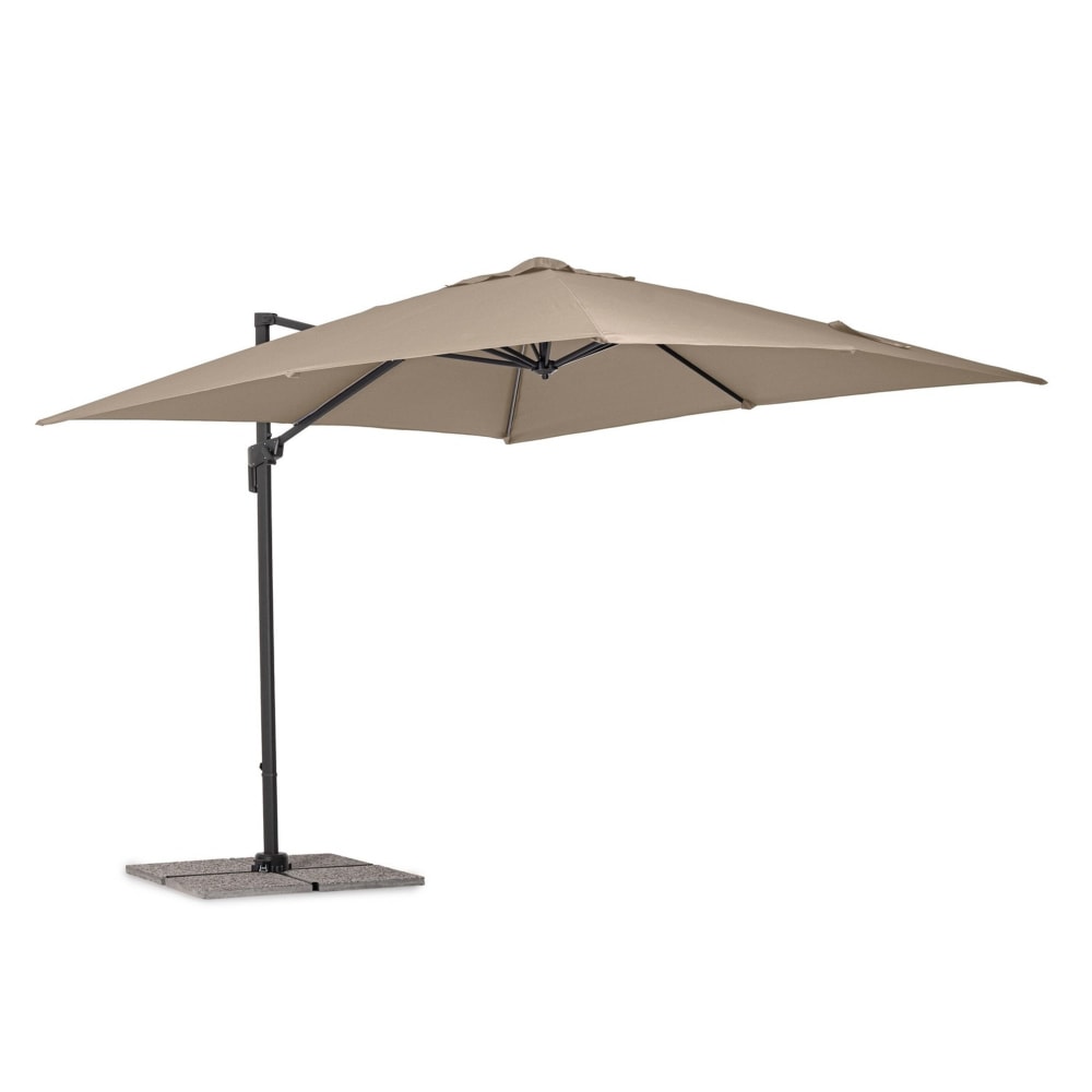 Parasol à bras taupe
