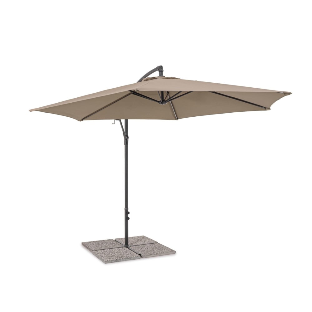 Parasol à bras taupe