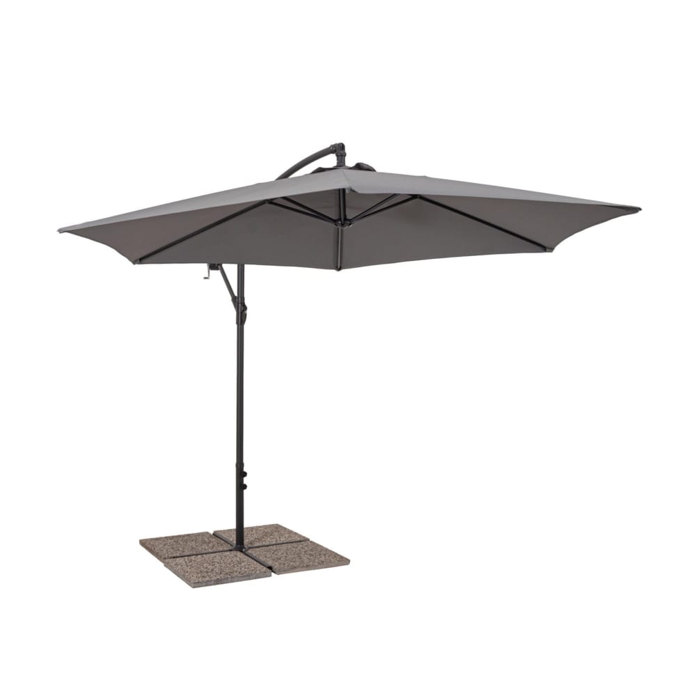 Parasol à bras gris
