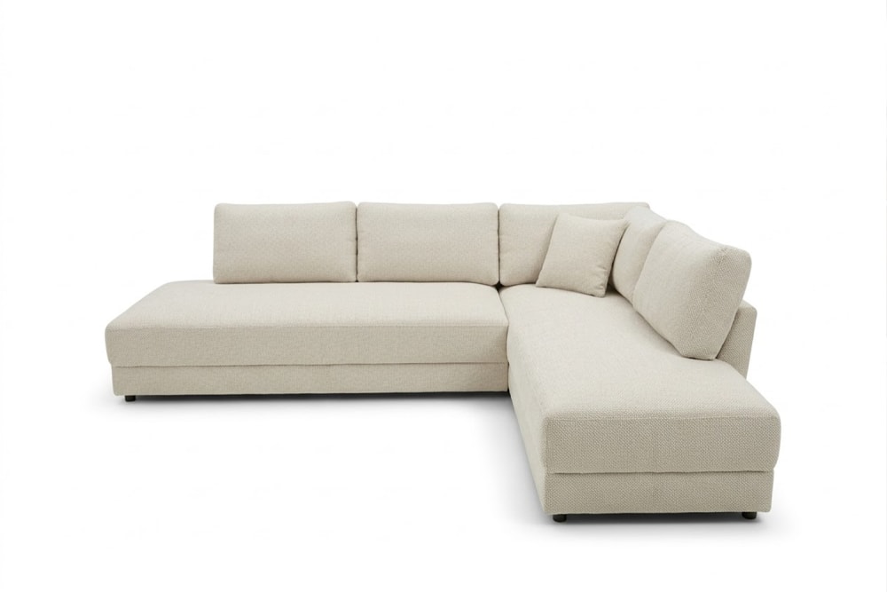 KAWOLA Schlafsofa aus Stoff, cremeweiß style classic chic - Stoff