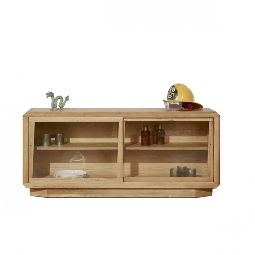 Robin des Bois Eichen-Vitrine mit Schiebetüren beige style modern - Holz