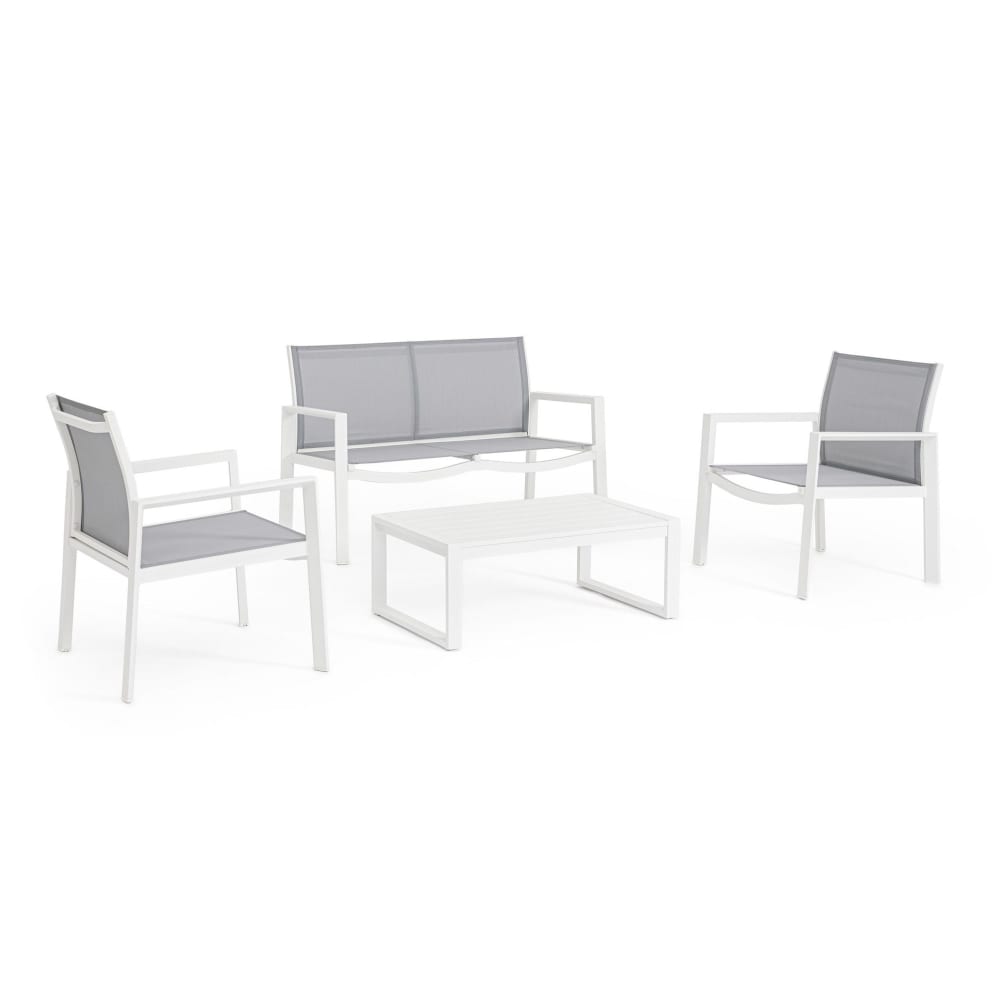 Ensemble salon - jardin gris clair