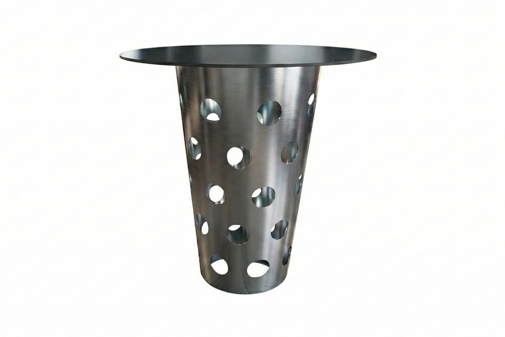 KAWOLA Bartisch aus Edelstahl, silber style industrial - Metall
