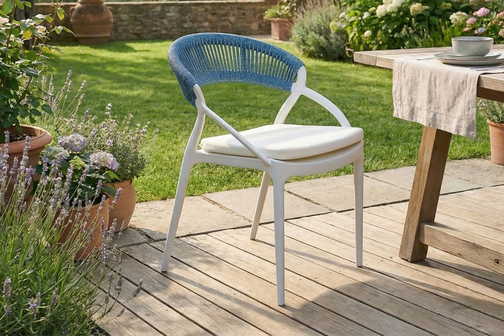 Gartenstuhl aus Kunststoff, dunkelblau - Maisons Du Monde