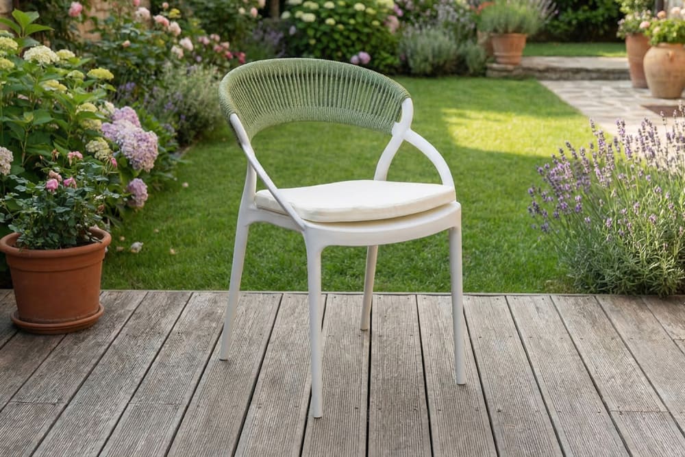 Gartenstuhl aus Kunststoff, grün - Maisons Du Monde