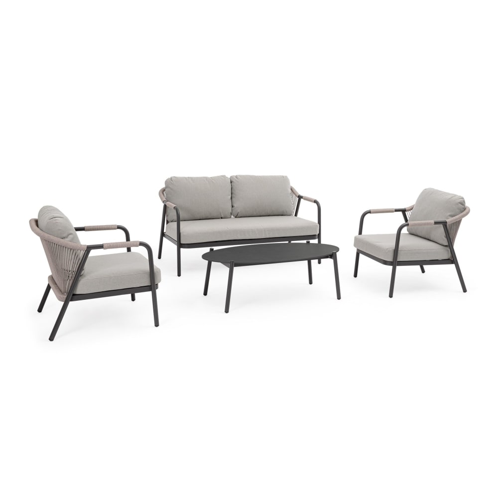 Salon de jardin avec - fauteuils