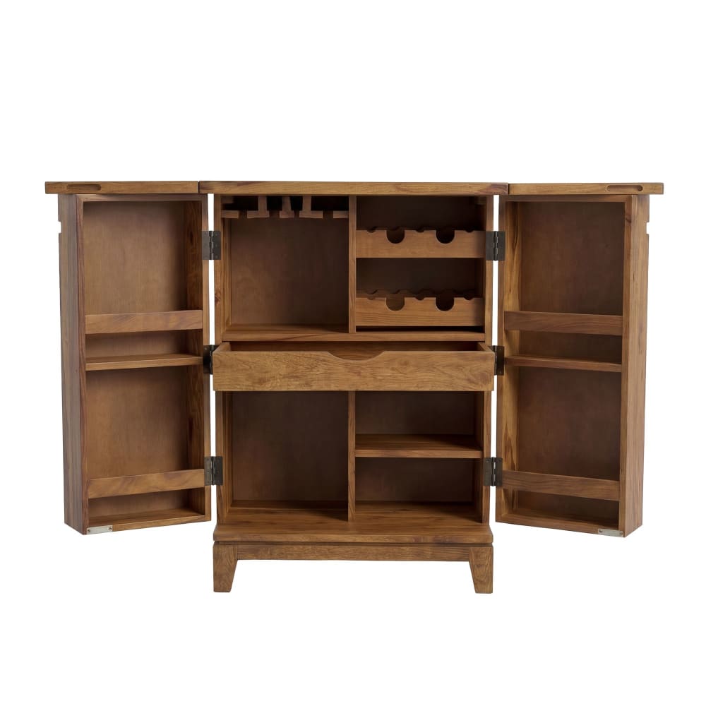 FineBuy Hausbar aus Sheesham Massivholz, braun style modern - -