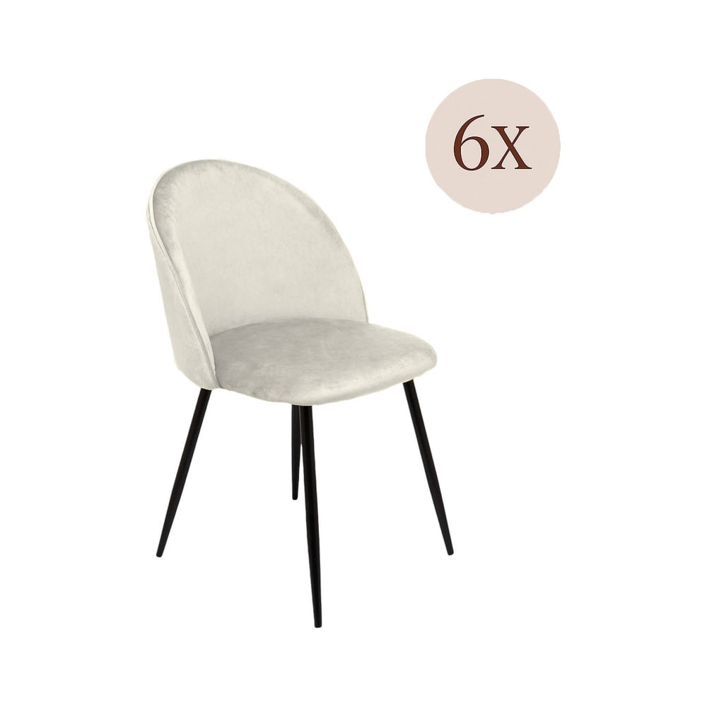chaise en velours blanc