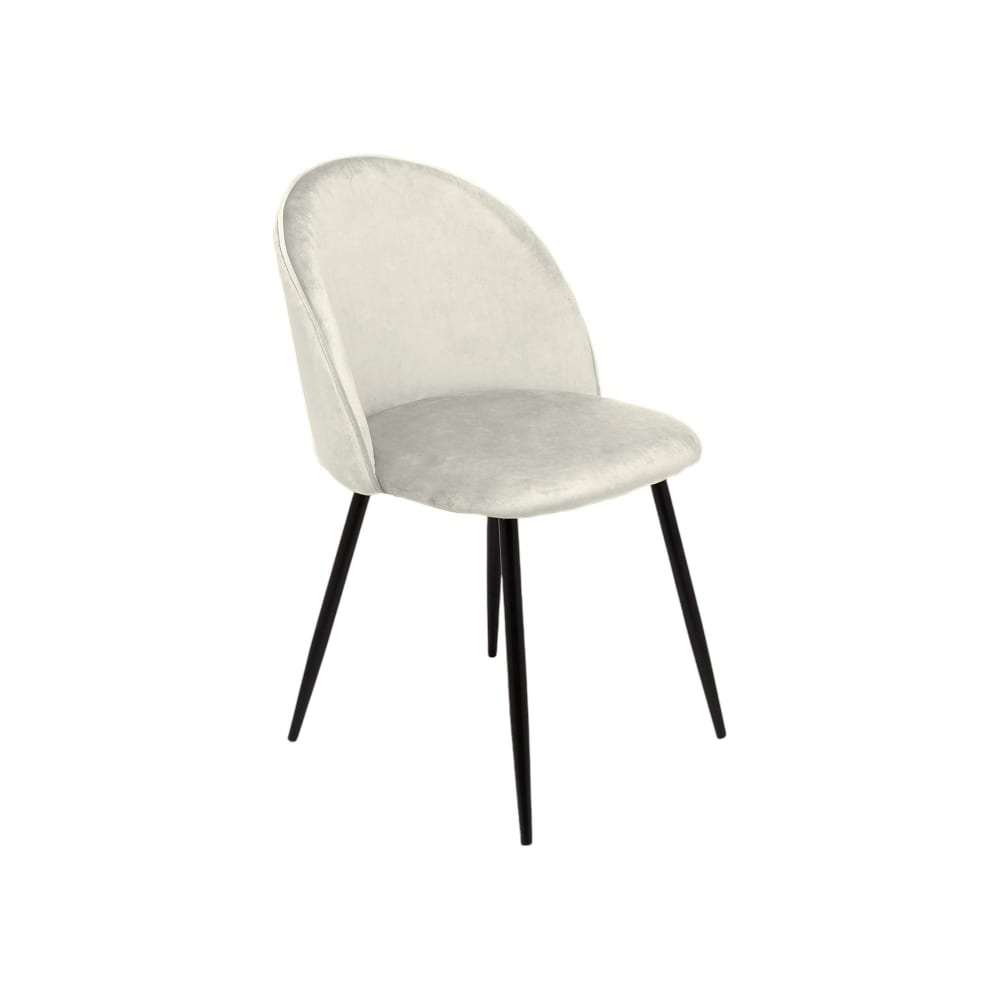 chaise en velours blanc