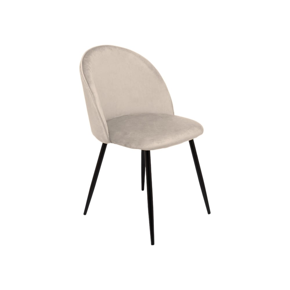 chaise en velours gris