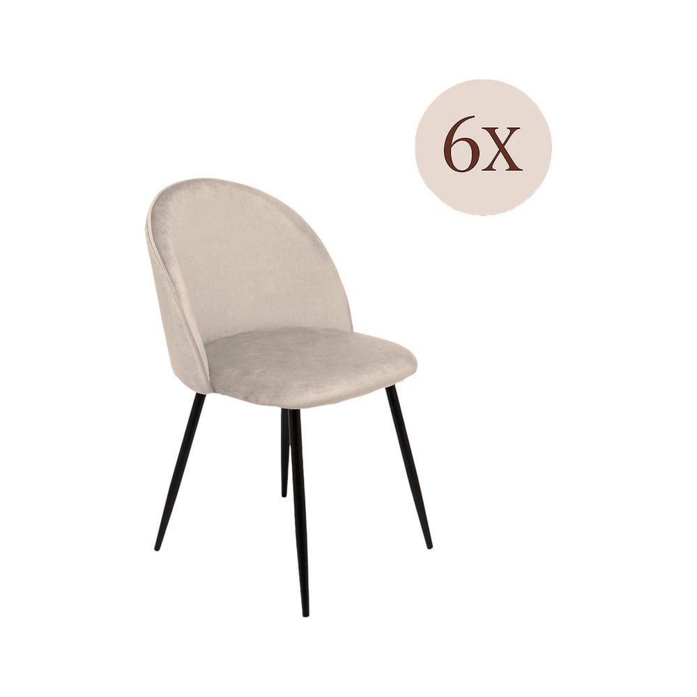 chaise en velours gris