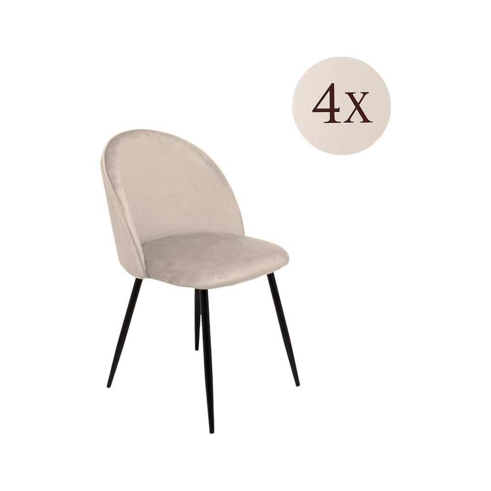 chaise en velours gris