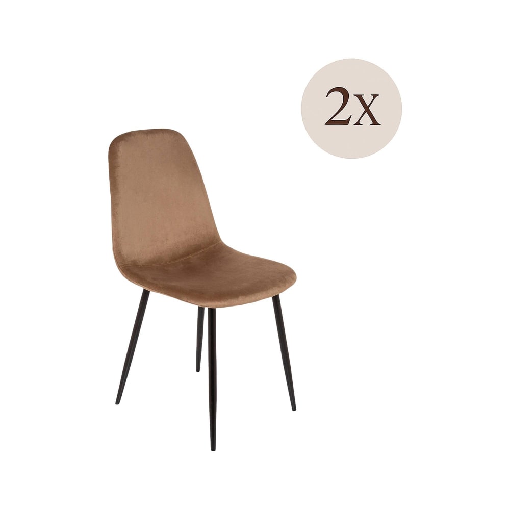 chaise en velours beige