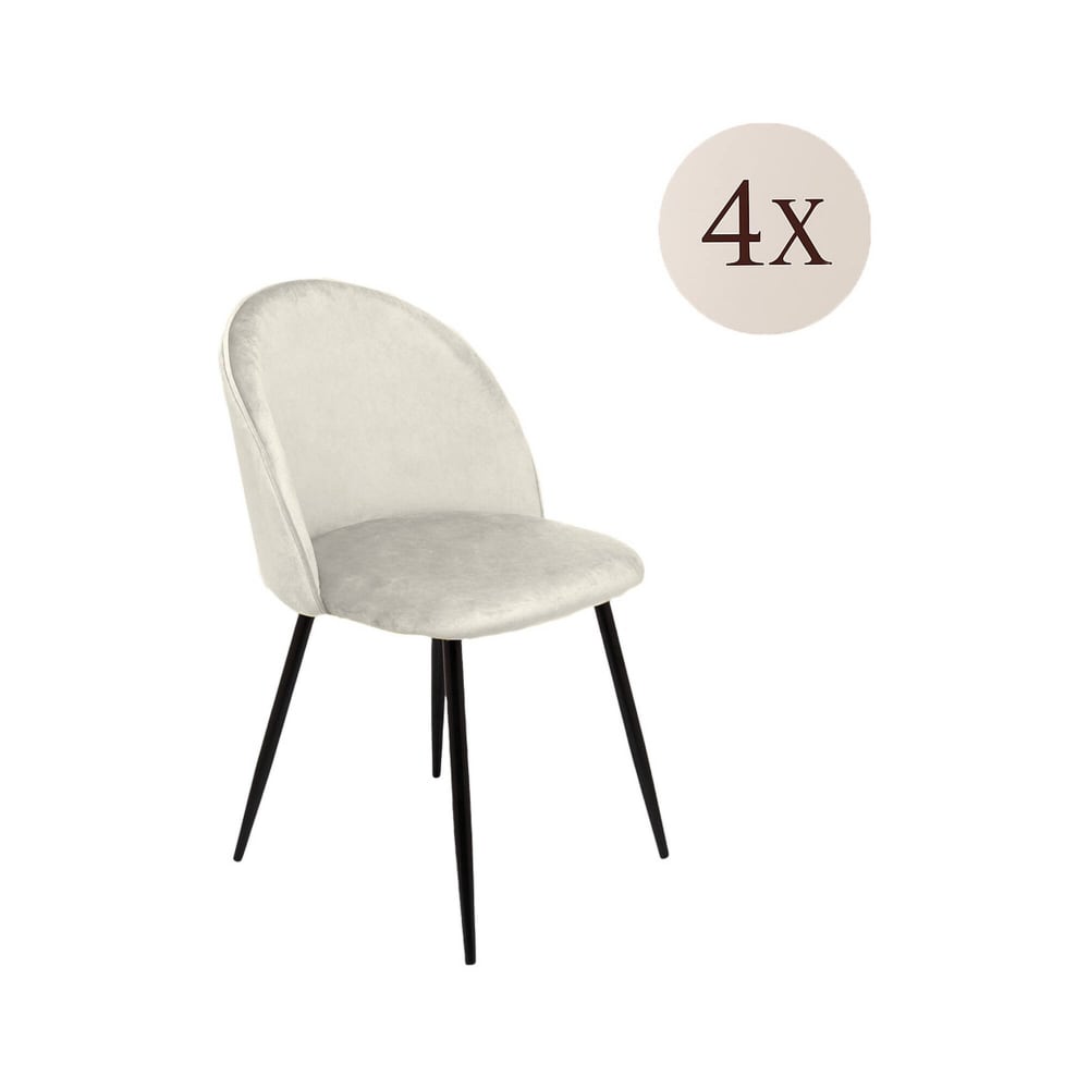 chaise en velours blanc
