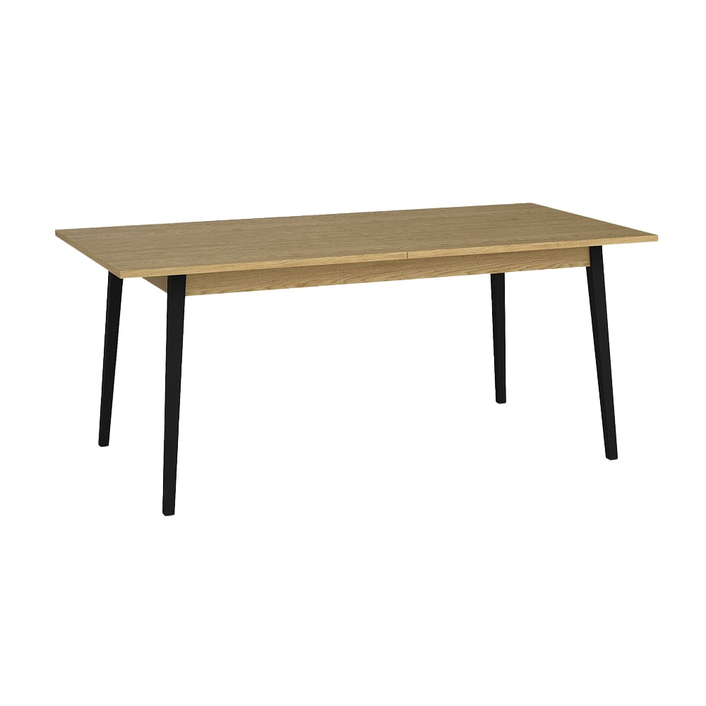 Feldmann-Wohnen Esstisch ausziehbar aus Holz, 160-200x90x75,5cm, Eiche / anthrazit style modern Braun Spanplatte