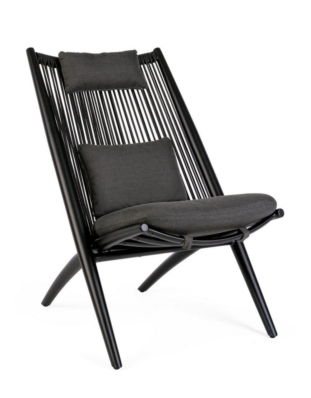 Fauteuil en aluminium - noire