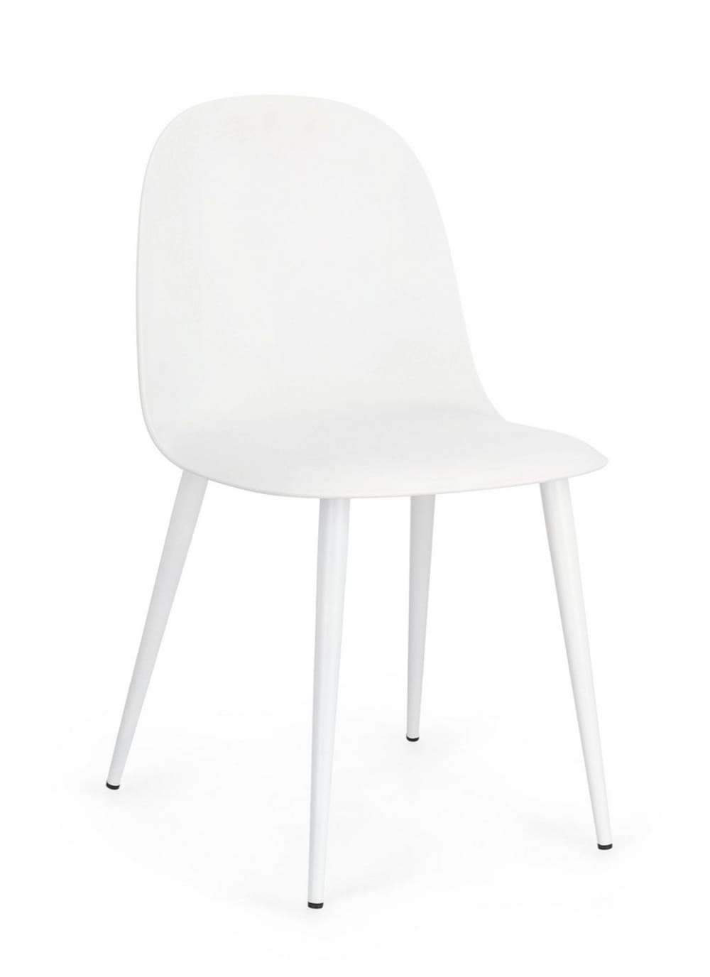 Set 6 chaises acier blanc