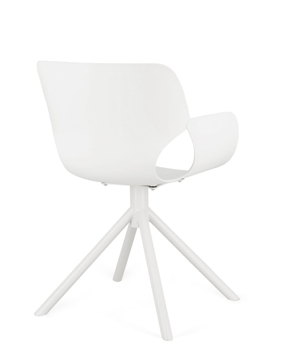 Set 6 chaises acier blanc