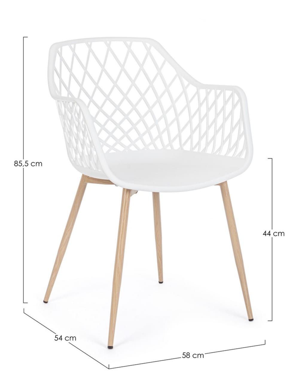 Set 6 Stühle Stahl Weiß - Maisons Du Monde