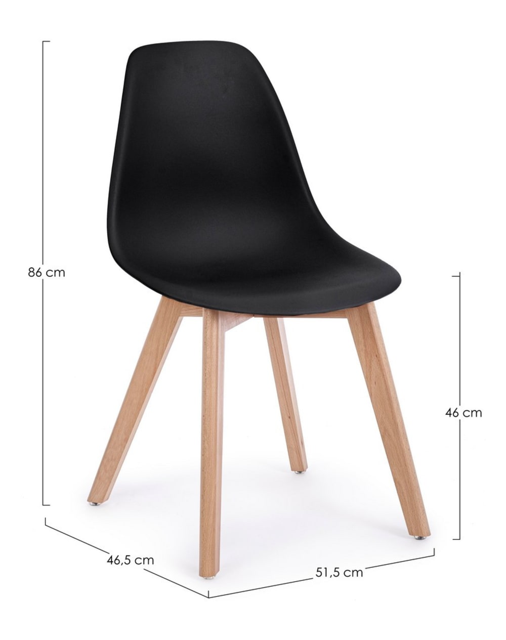 Set 6 Stühle Buche Schwarz - Maisons Du Monde