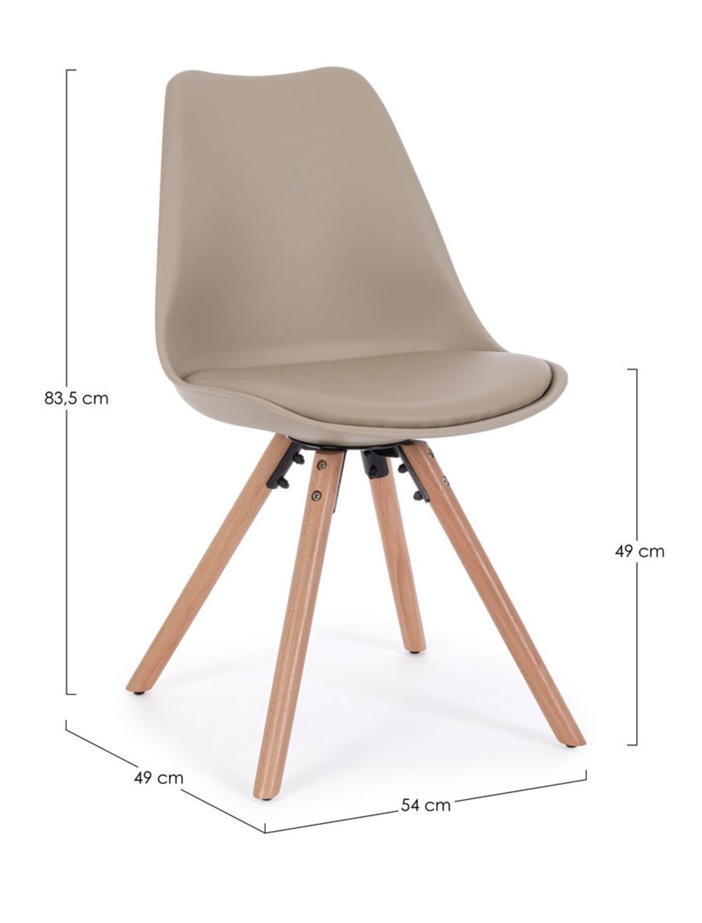 Set 4 Stühle Buche Taubengrau - Maisons Du Monde