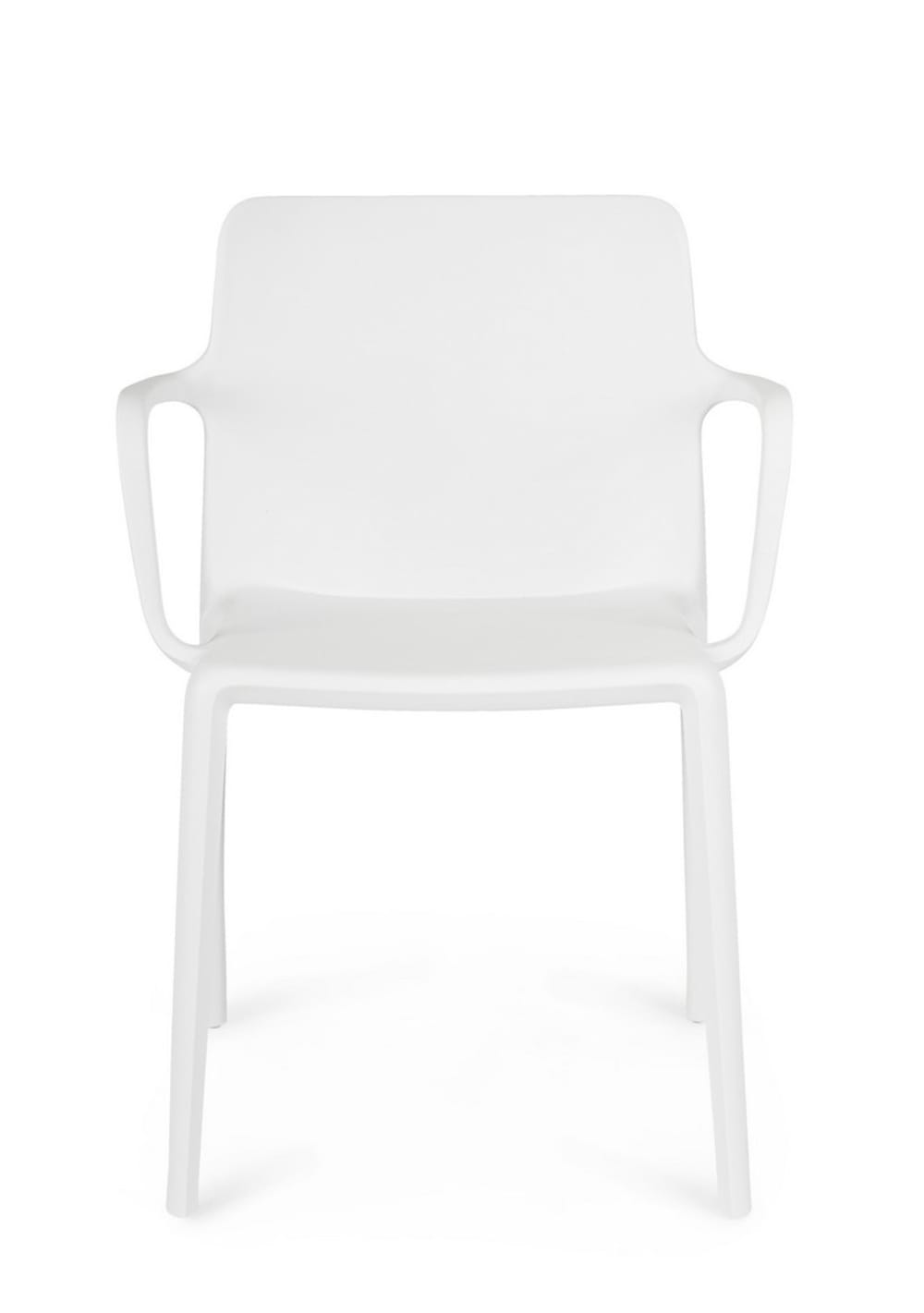 set 2 chaises acier blanc