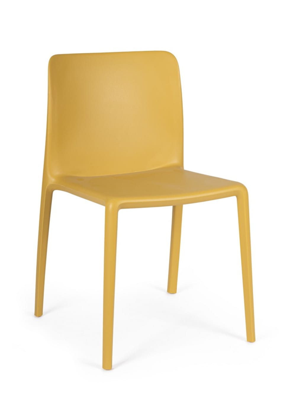 Set 2 chaises acier jaunes