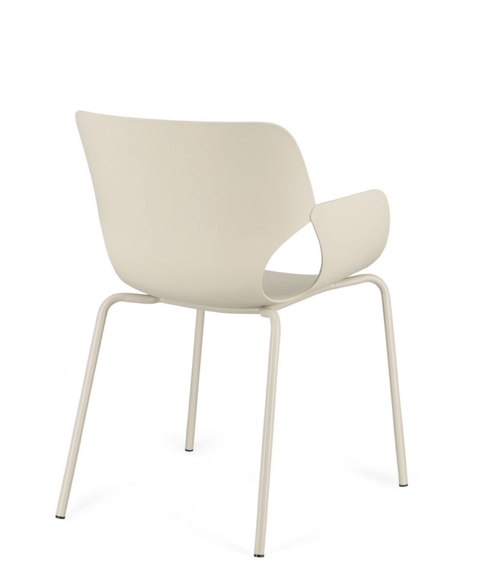 Set 6 Stühle Stahl Beige - Maisons Du Monde