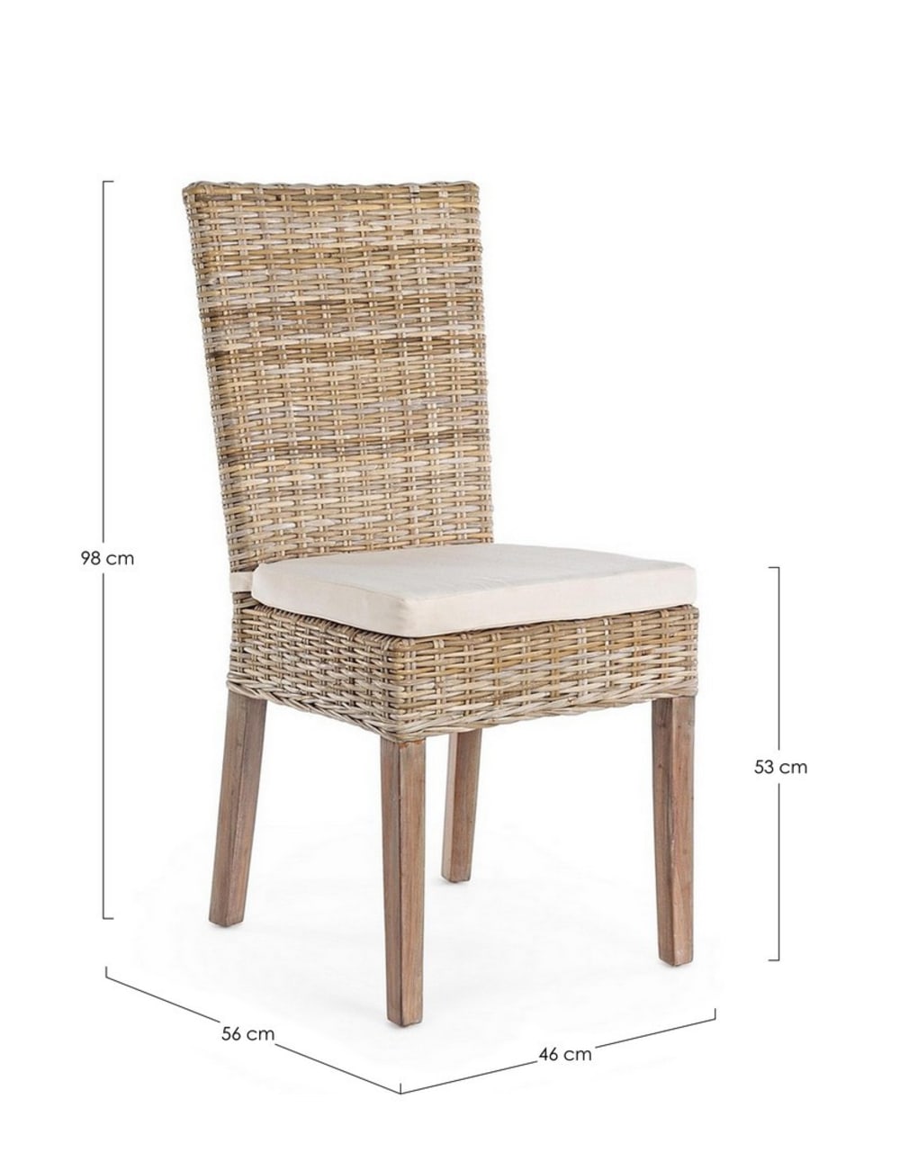 Set 6 Stühle Mahagoni Kubu Natur - Maisons Du Monde