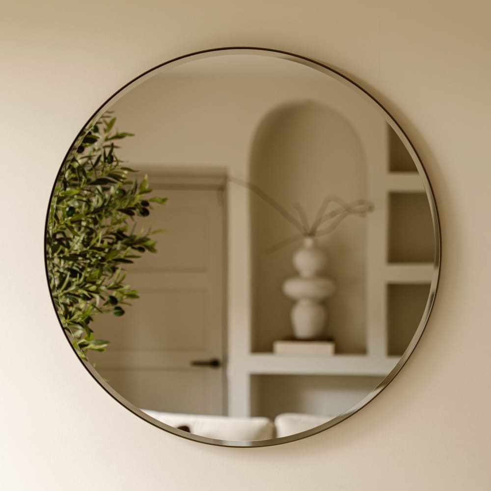 Wandspiegel Metall 80 cm, Bronze - Maisons Du Monde