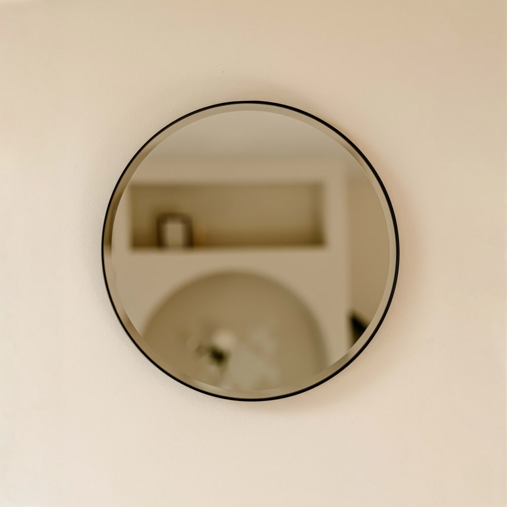 Wandspiegel Metall 40 cm, Schwarz - Maisons Du Monde