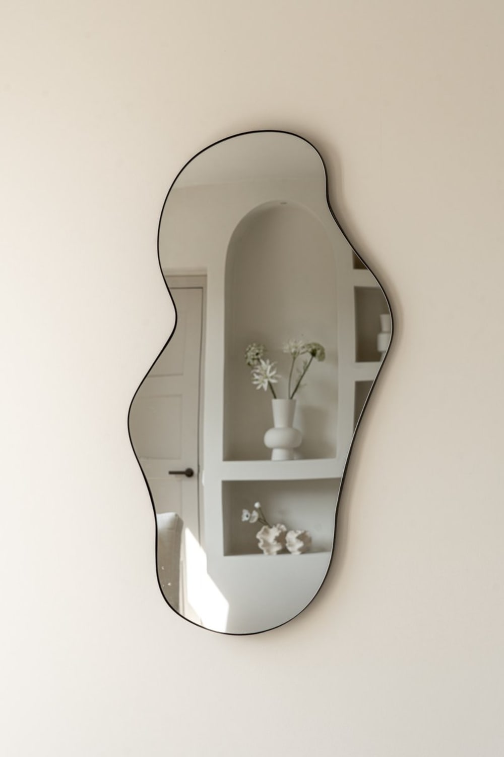 Indore Home Spiegel Metall 110 x 62 cm, Schwarz Schwarz Metall