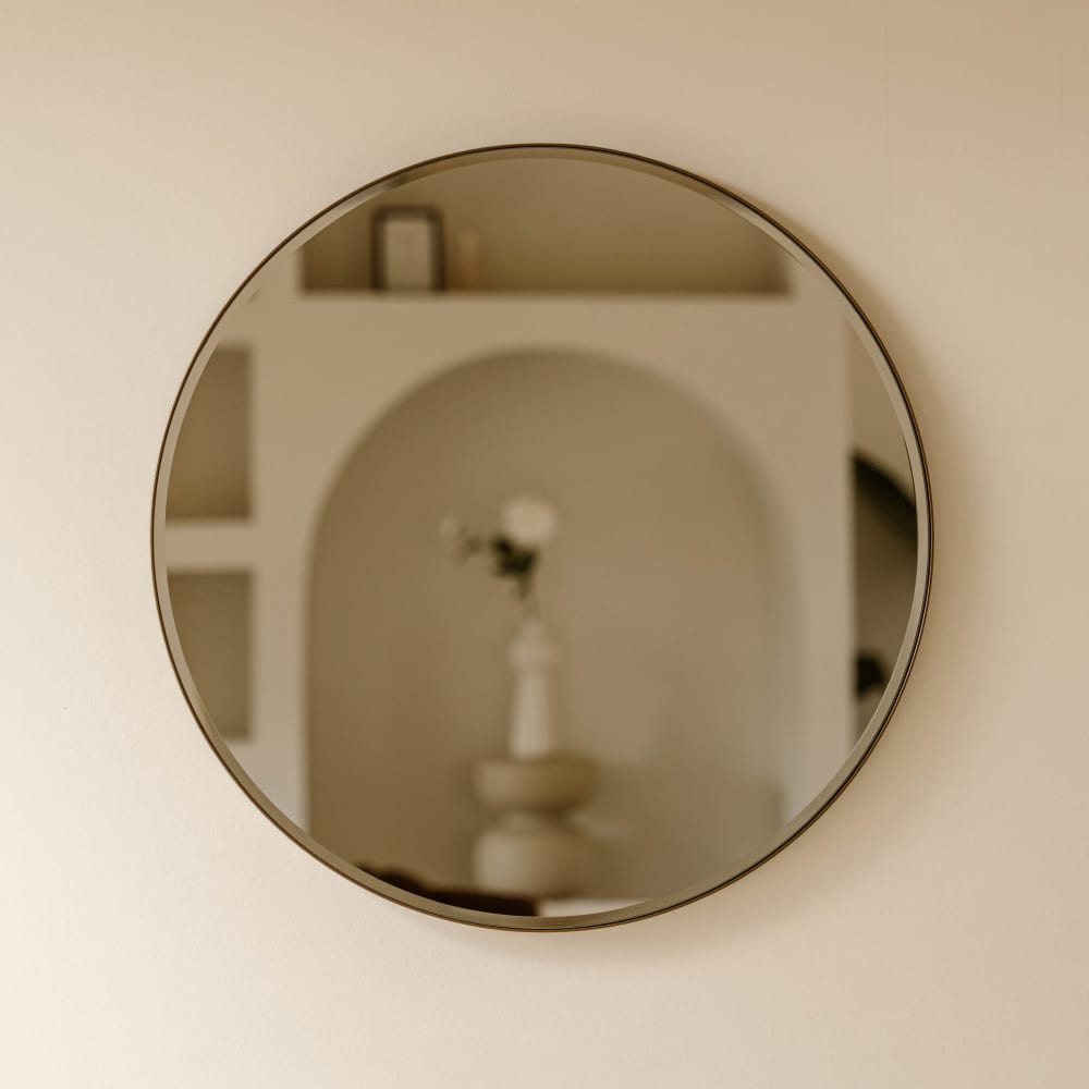 Wandspiegel Metall 60 cm, Bronze - Maisons Du Monde