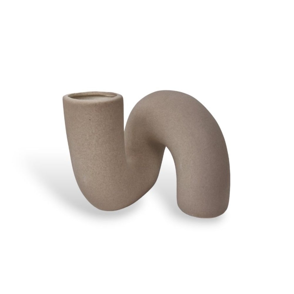Indore Home Vase Keramik 14 x 16 cm, Braun Braun Keramik