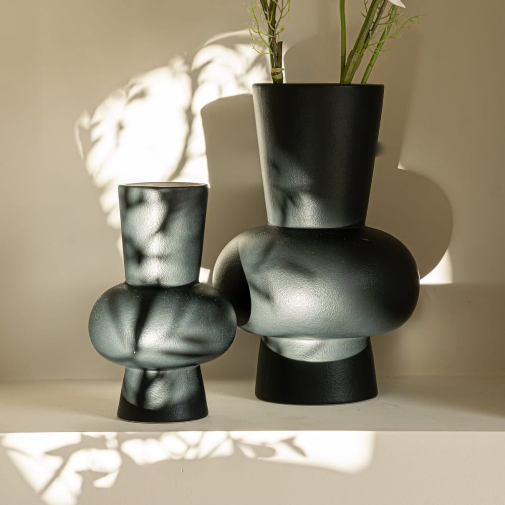 Vasenset Keramik 30 x 20 cm, Schwarz - Maisons Du Monde