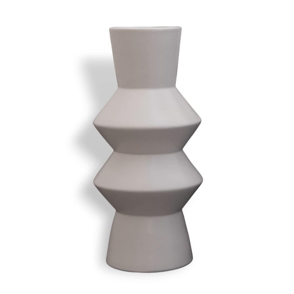 Indore Home Vase Keramik 31 x 14 cm, Weiß Weiß Keramik