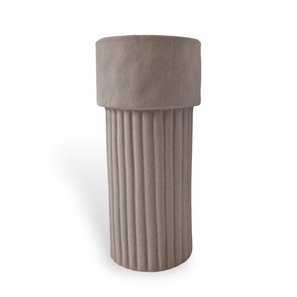 Indore Home Vase Keramik 23 x 11 cm, Braun Braun Keramik