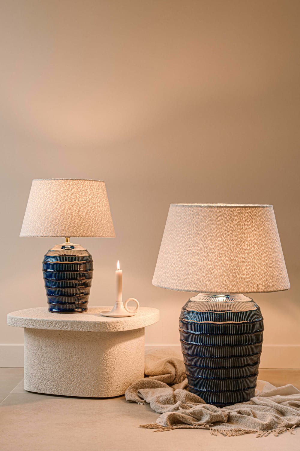 Tischlampe 38 x 52 cm, Blau - Maisons Du Monde
