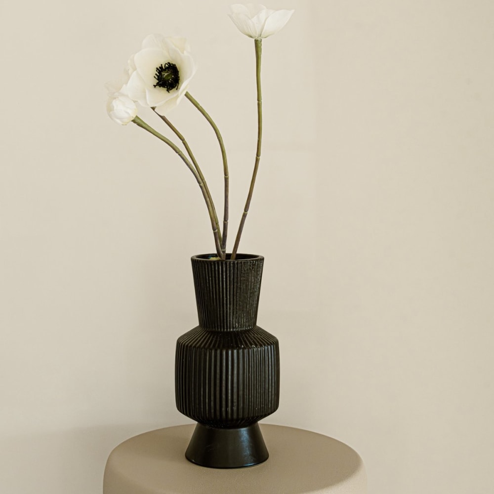 Vase Keramik 21 x 11 cm, Schwarz - Maisons Du Monde